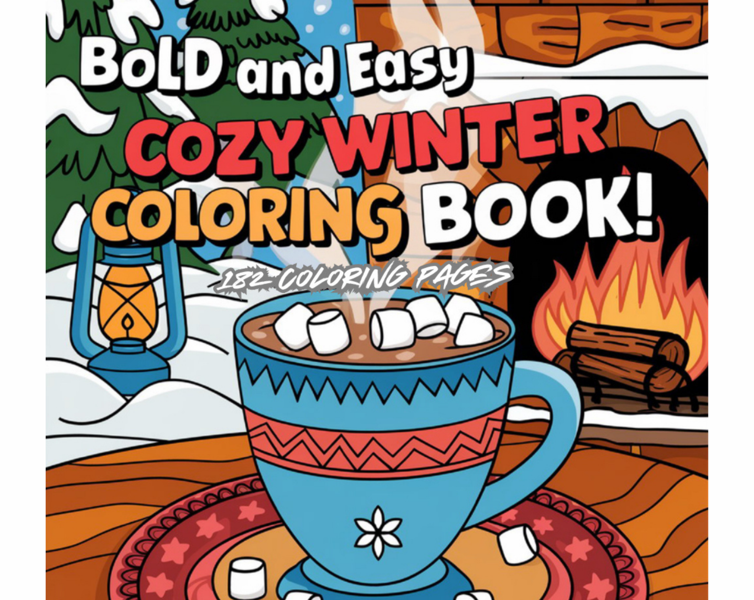 Cozy winter coloring book