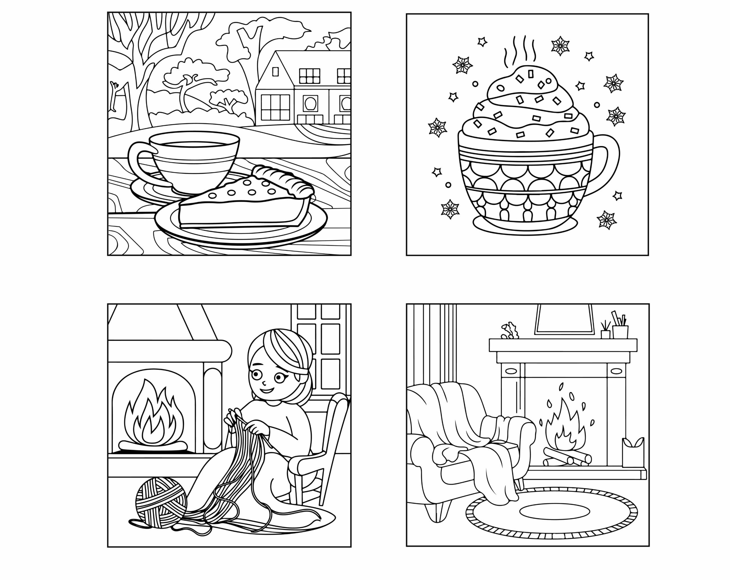 Cozy winter coloring book - Image 2
