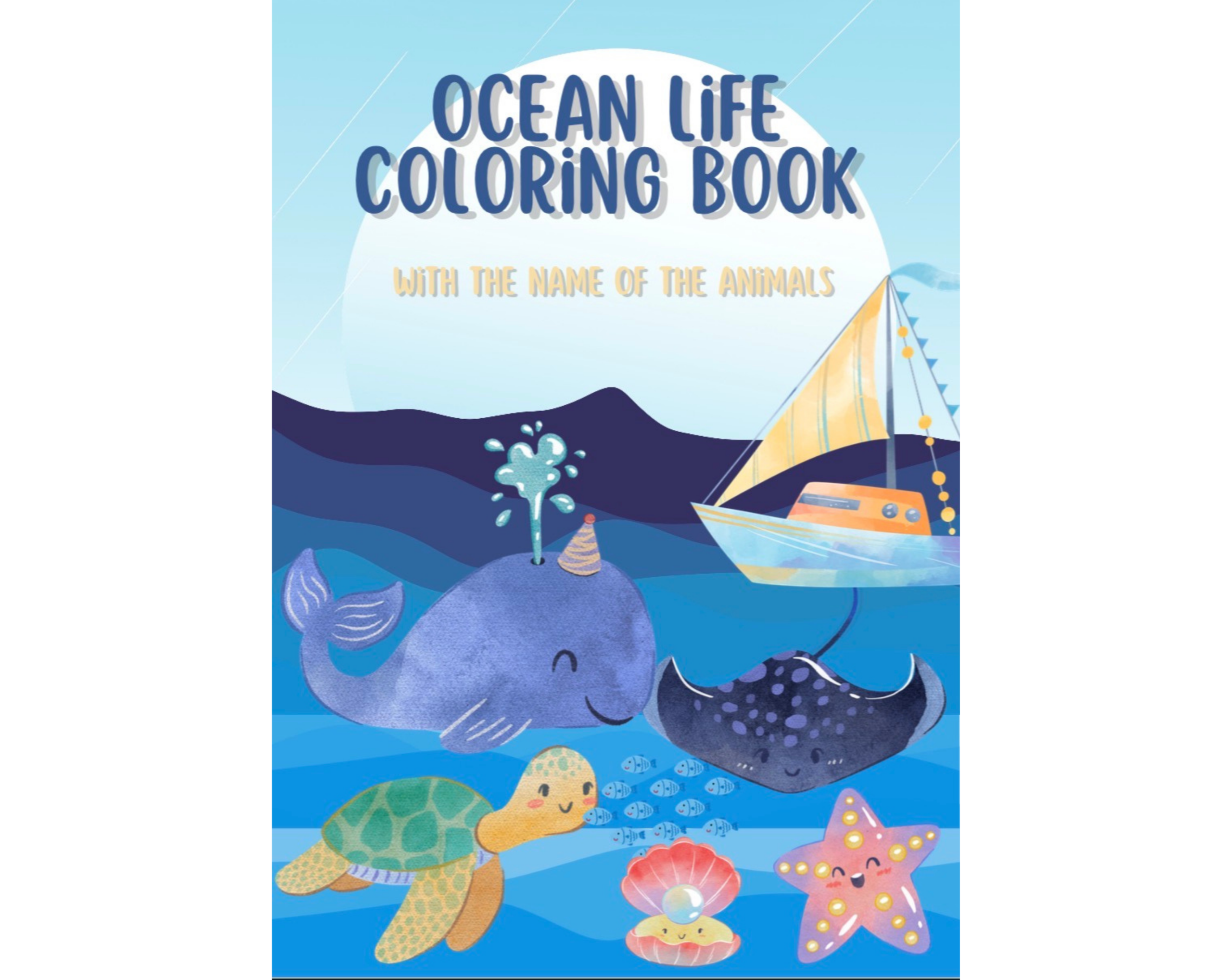 Ocean life coloring book
